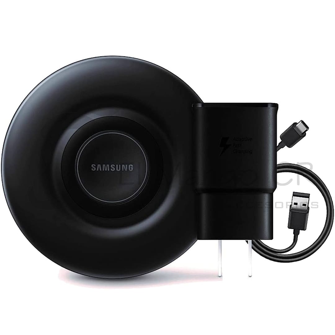Cargador inalámbrico para celular Samsung tipo c 15W negro