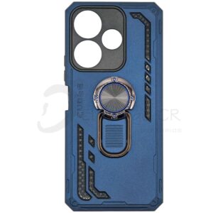 Estuche para celular Xiaomi Redmi 13 reforzado azul oscuro de dos piezas con soporte