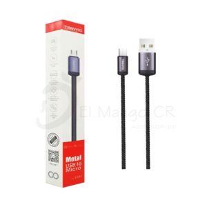 Cable carga superrápida 6 amperios USB Micro USB, mallado de 1 metro.
