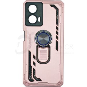 Estuche para celular Motorola G24 Motorola G04 Motorola E14 reforzado oro rosa de dos piezas con soporte