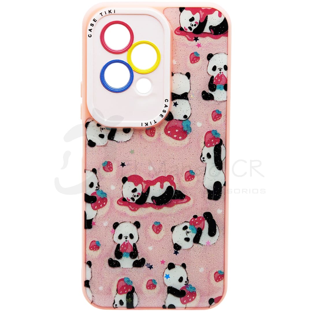 Estuche para celular Honor 200 Lite diseño Pandas brillante