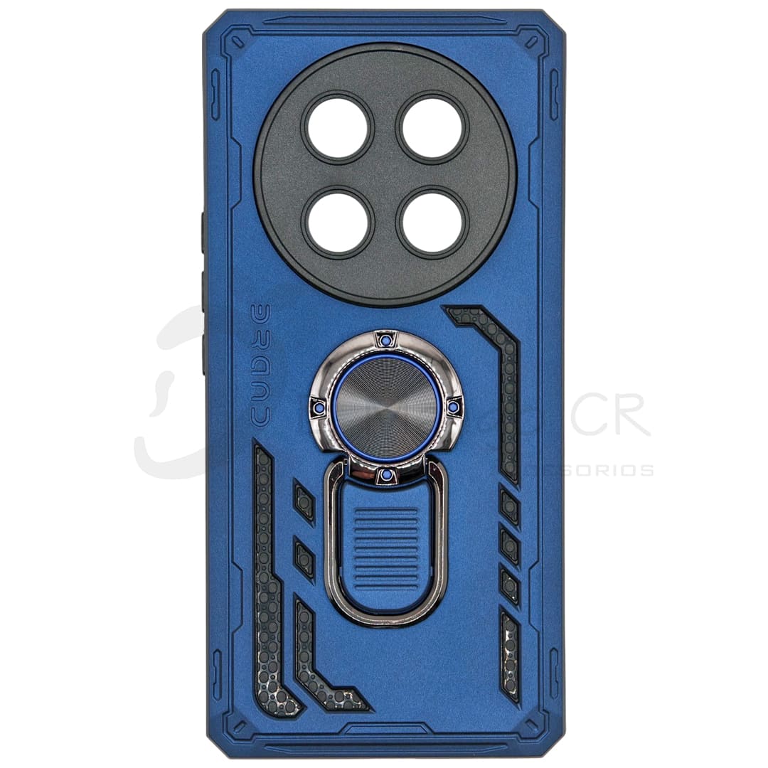Estuche para celular Honor Magic 7 Lite reforzado azul oscuro de dos piezas con soporte X9C