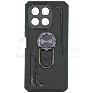 Estuche para celular Honor X6B o Honor X6B Plus reforzado negro de dos piezas con soporte