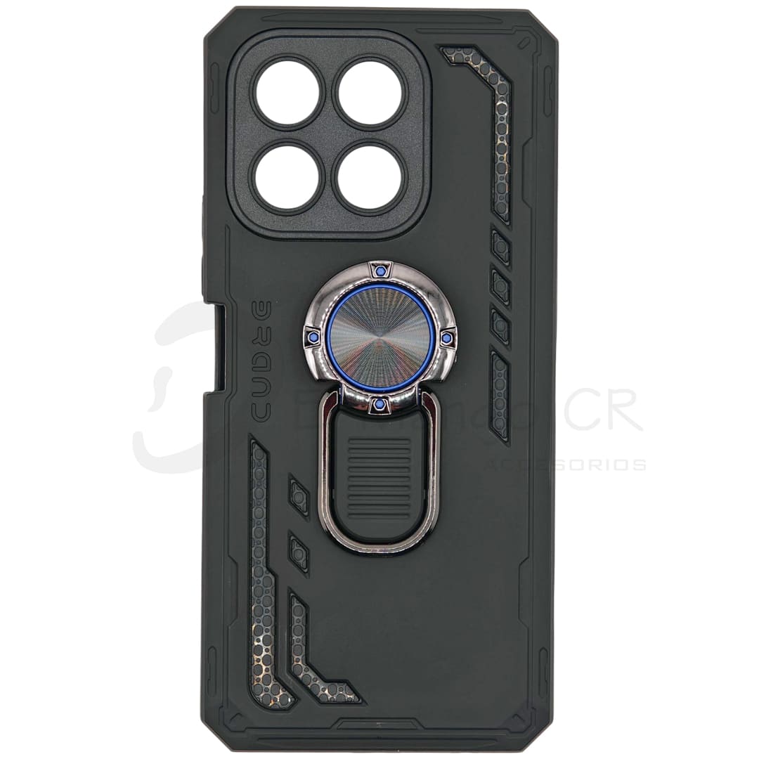 Estuche para celular Honor X6B o Honor X6B Plus reforzado negro de dos piezas con soporte