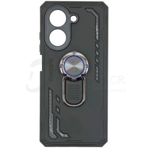 Estuche para celular Xiaomi Redmi A5 reforzado negro de dos piezas con soporte