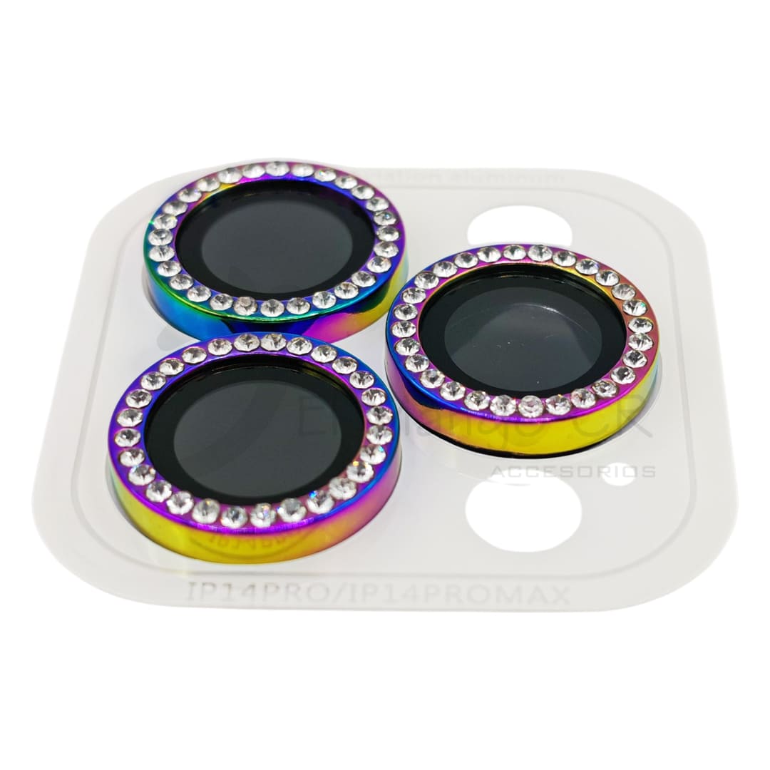 Vidrio temperado para camara de iPhone 14 Pro iPhone 14 Pro Max perlado color tornasol