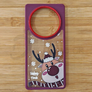 Estuche para celular Honor Magic 5 Lite transparente Reno Navideño