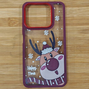 Estuche para celular Honor X8A transparente Reno Navideño
