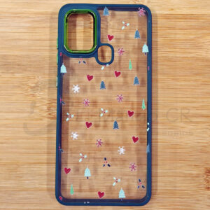 Estuche para celular Samsung A21S transparente árbol navidad