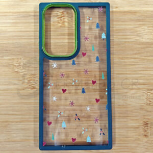 Estuche para celular Samsung S23 Ultra transparente árbol navidad
