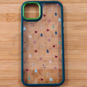 Estuche para celular Apple iPhone 14 Plus iPhone 15 Plus transparente árbol navideño