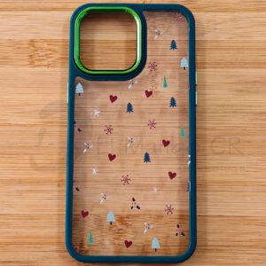 Estuche para celular Apple iPhone 15 Pro Max transparente árbol navideño