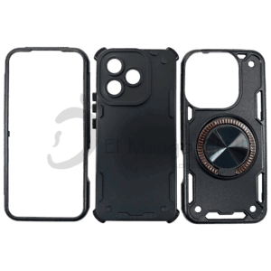 Estuche para celular 400 Lite Honor resistente a golpes tres piezas con soporte negro