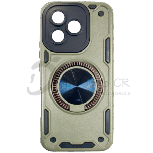 Estuche para celular 400 Lite Honor resistente a golpes tres piezas con soporte verde musgo