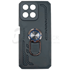 Estuche para celular Honor X7C Honor 200 Smart reforzado negro de dos piezas con soporte