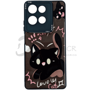 Estuche para celular Motorola G75 diseño gato brillante