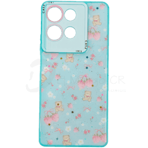 Estuche para celular Motorola G75 diseño osos y fresas brillante