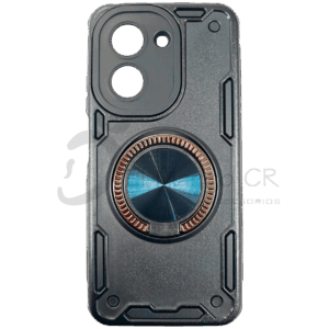 Estuche para celular Xiaomi Redmi A5 resistente a golpes tres piezas con soporte negro