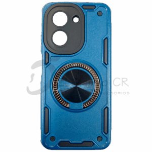 Estuche para celular Redmi A5 Xiaomi resistente a golpes tres piezas con soporte azul oscuro